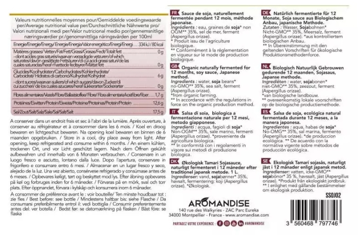 Sos de soia tamari intens bio 1 l Aromandise [3]