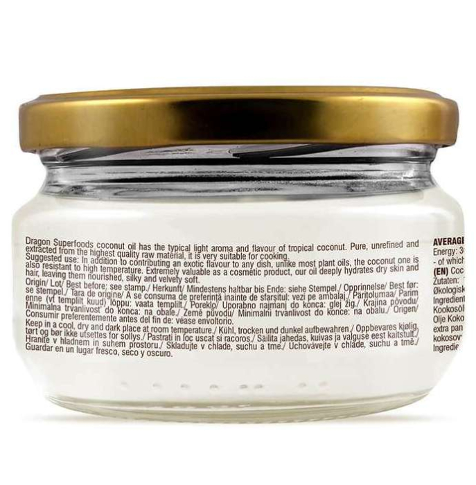 Ulei de cocos virgin presat la rece, bio, 100 ml, Dragon Superfoods [3]