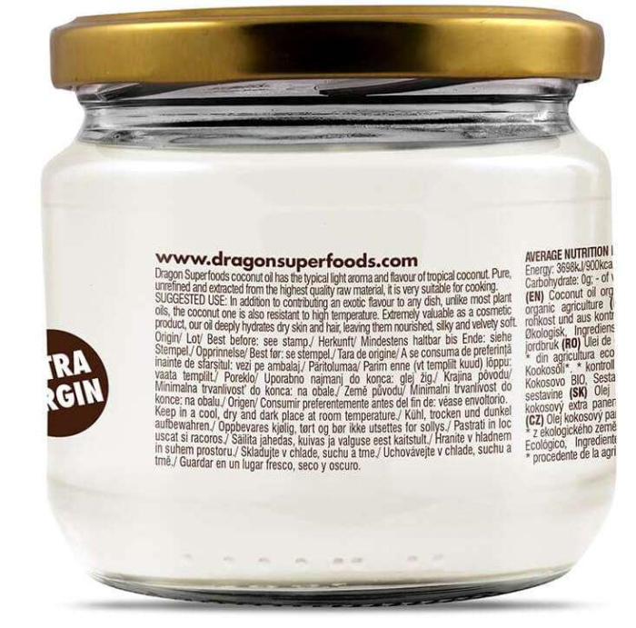 Ulei de cocos virgin, presat la rece, bio, 300 ml, Dragon Superfoods [2]