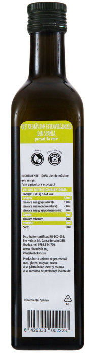 Ulei de măsline extravirgin bio 500 ml Obio [2]