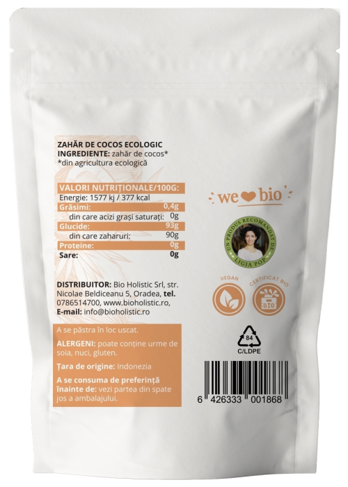 Zahăr de cocos bio 400g Obio [2]