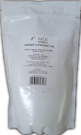 Zahăr, Sare, Îndulcitori, Agenți de Îngroșare - Acid citric - sare de lămâie 1 kg Mix Brands