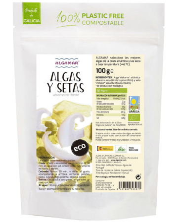 Alge de Mare și Derivate din Alge - Alge cu ciuperci shiitake bio 100 g Algamar