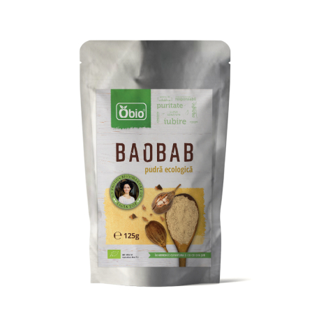 Pulberi și Superalimente - Baobab pudră bio 125g Obio