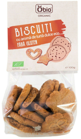 Gustări Dulci și Sărate - Biscuiți cu aromă de turtă dulce bio 100g Obio