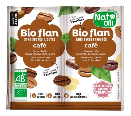 Ready To Eat, Semipreparate, Culturi - Budincă de cafea bio 2 buc. x 5,5 g 11 g Nat-ali