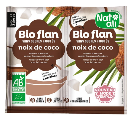 Ready To Eat, Semipreparate, Culturi - Budincă de cocos bio 2 buc. x 5 g 10 g Nat-ali