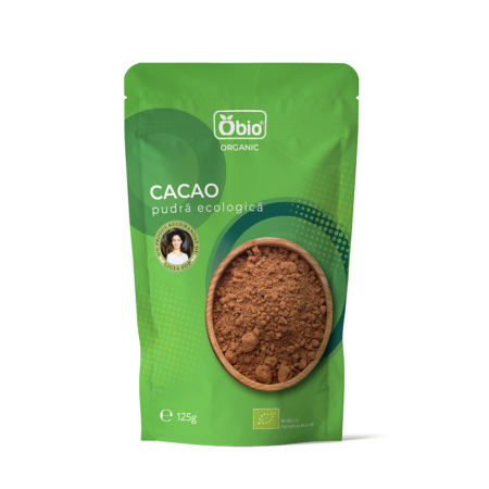Pulberi și Superalimente - Cacao pudră bio 125g Obio