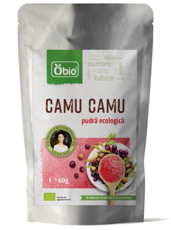 Pulberi și Superalimente - Camu camu pudră bio 60g Obio
