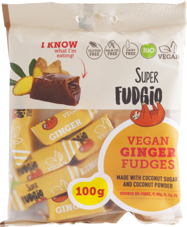 Produse Alimentare  Pentru Copii - Caramele - aromă ghimbir bio 100g Super Fudgio