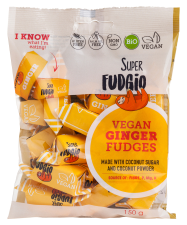 Produse Alimentare  Pentru Copii - Caramele - aromă ghimbir bio 150g Super Fudgio