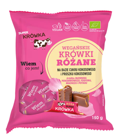 Produse Alimentare  Pentru Copii - Caramele - aromă trandafir bio 150g Super Fudgio