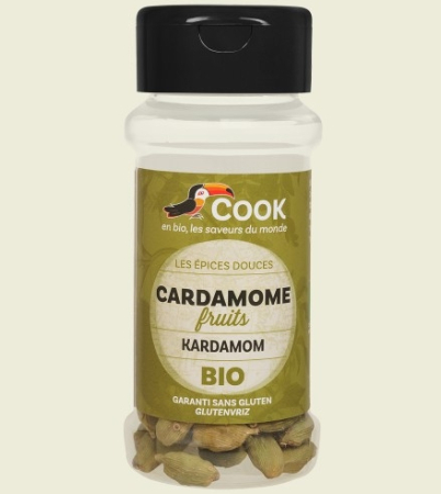 Condimente, Esențe, Întăritor pentru Frișcă - Cardamom întreg bio 25g Cook