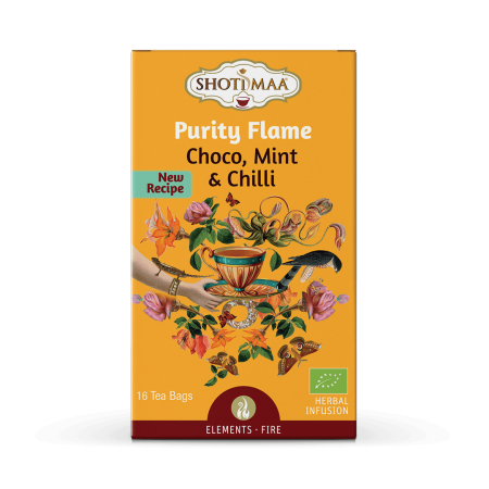 Băuturi - Ceai Elements - Purity Flame - cacao, mentă și chilli bio 16dz x 2g 32g Shotiimaa