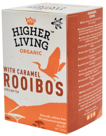 Băuturi - Ceai rooibos cu caramel bio 20 dz 40 g Higher Living