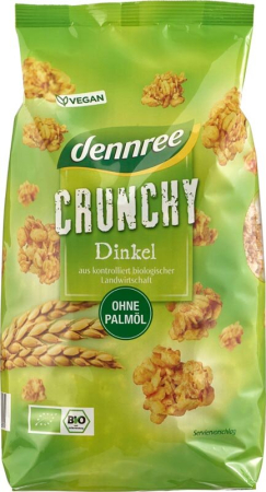 Gustări & Mic Dejun - Cereale crunchy cu speltă bio 750 g Dennree