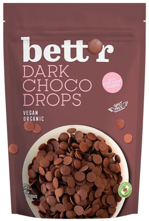 Gustări & Mic Dejun - Choco drops dark bio 200 g Bettr