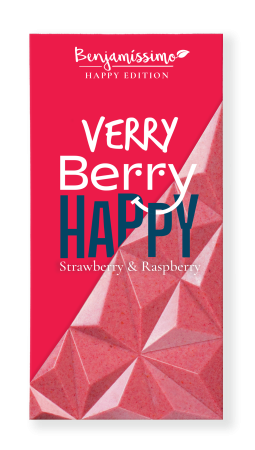 Gustări & Mic Dejun - Ciocolată cu căpșuni și zmeură bio 60g Benjamissimo