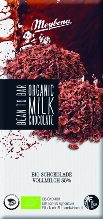 Gustări & Mic Dejun - Ciocolată cu lapte bio 100g Meybona