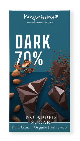 Gustări & Mic Dejun - Ciocolată neagră 70% bio 60g Benjamissimo