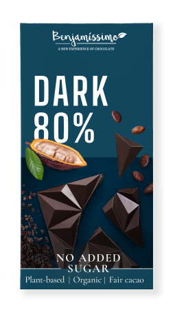 Gustări & Mic Dejun - Ciocolată neagră 80% bio 60g Benjamissimo