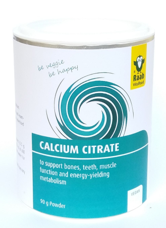 Suplimente & Nutriție - Citrat de calciu pudră vegană 90g Raab