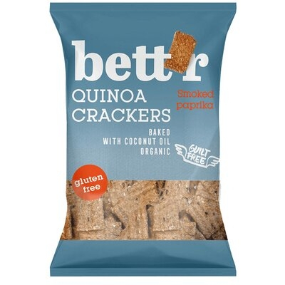 Gustări & Mic Dejun - Crackers cu quinoa și boia bio 100g Bettr