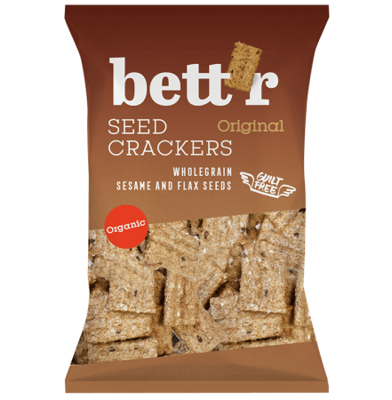Gustări & Mic Dejun - Crackers integrali bio 150 g Bettr