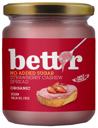 Creme - Cremă tartinabilă de caju și căpșuni bio 250g Bettr