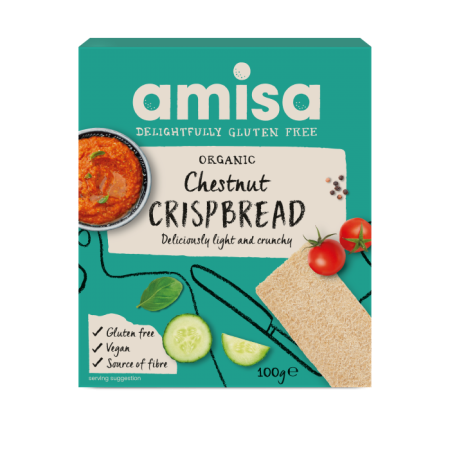 Pâine și Crispbread - Crispbread cu făină de castane bio 100g Amisa