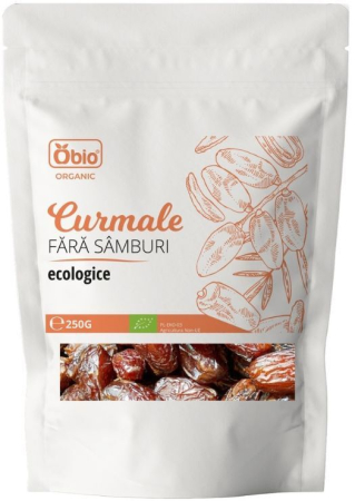 Nuci, Fructe și Legume Uscate - Curmale fără sâmburi bio 250g Obio