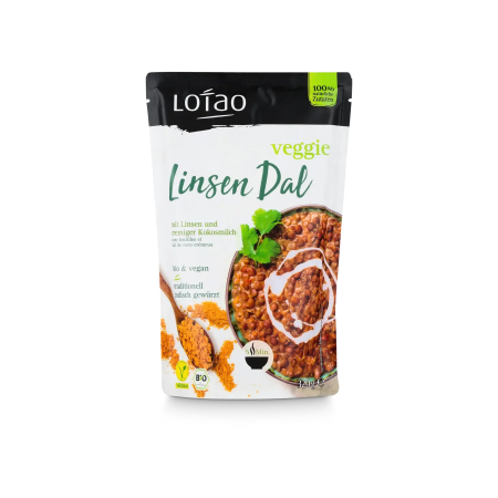 Ready To Eat, Semipreparate, Culturi - Dal de linte (mâncare indiană) bio 320g Lotao