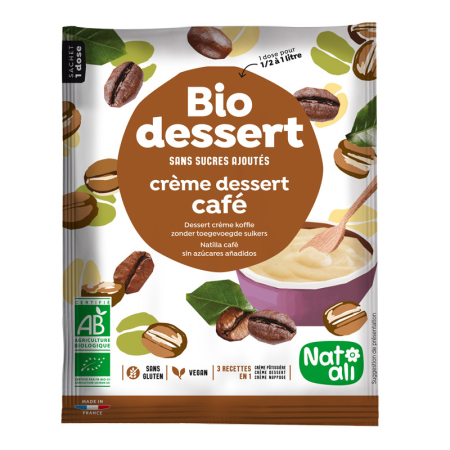 Ready To Eat, Semipreparate, Culturi - Desert cremă cu cafea bio 45g Nat-ali
