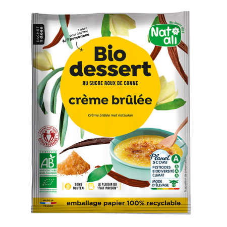 Ready To Eat, Semipreparate, Culturi - Desert crème brûlée bio 80g Nat-ali