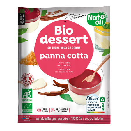 Ready To Eat, Semipreparate, Culturi - Desert panna cotta bio 45g Nat-Ali