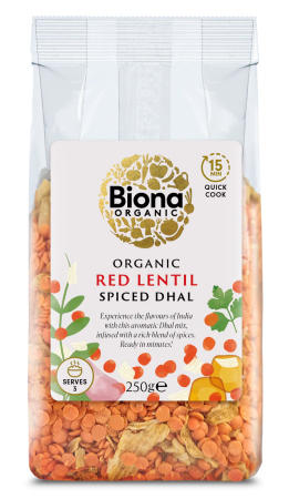 Semințe, Boabe, Cereale - Dhal cu linte roșie și condimente bio 250g Biona
