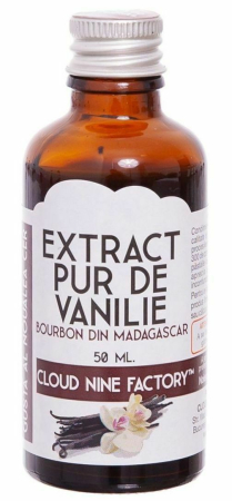 Condimente, Esențe, Întăritor pentru Frișcă - Extract pur de vanilie Bourbon 50 ml Cloud Nine Factory