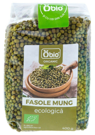 Semințe, Boabe, Cereale - Fasole mung bio 400 g Obio