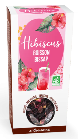 Condimente, Esențe, Întăritor pentru Frișcă - Flori de hibiscus - uz culinar bio 80 g Aromandise