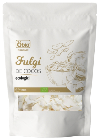 Nuci, Fructe și Legume Uscate - Fulgi de nucă de cocos bio 150g Obio