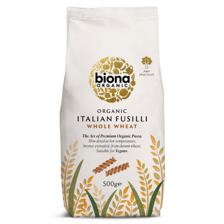 Paste - Fusilli din grâu integral bio 500g Biona