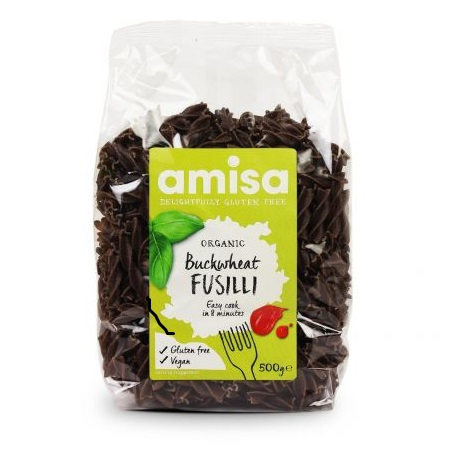 Paste - Fusilli din hrișcă bio 500g Amisa