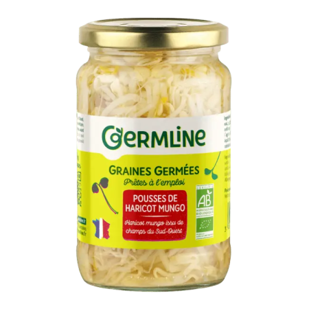 Conserve - Germeni de fasole mung, bio, 330 g, Germline