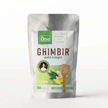 Pulberi și Superalimente - Ghimbir pudră bio 125g Obio