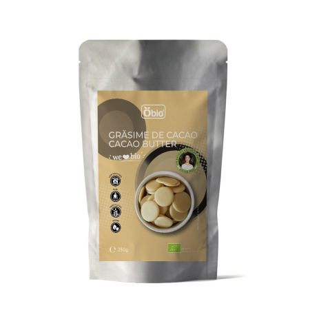 Ulei, Tahini, Oțet - Grăsime de cacao Criollo bio 250g Obio