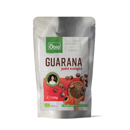 Pulberi și Superalimente - Guarana pudră bio 125g Obio