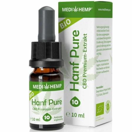 Suplimente CBD-CBG Notificate IBA - Hemp Pure 10% CBD Bio 10ml Medihemp