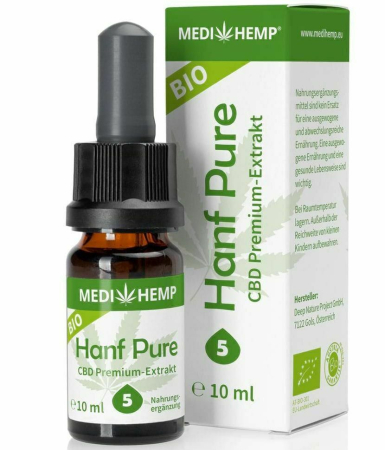 Suplimente CBD-CBG Notificate IBA - Hemp Pure 5% CBD Bio 10ml Medihemp