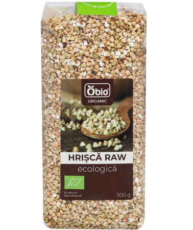 Semințe, Boabe, Cereale - Hrișcă raw bio 500g Obio