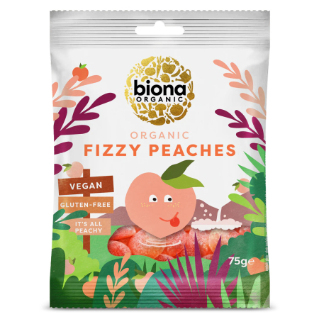 Produse Alimentare  Pentru Copii - Jeleuri cu aromă de piersici bio 75g Biona